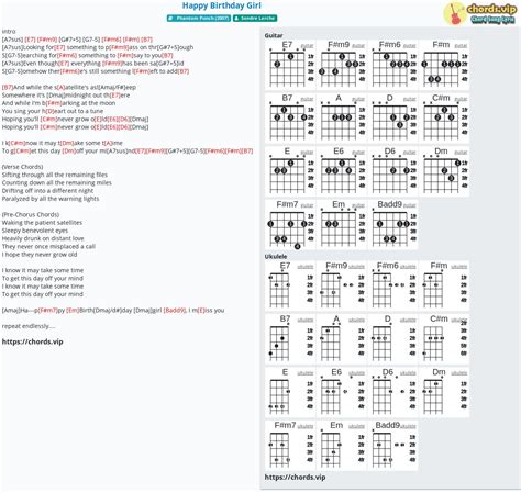Ukulele tablature, lyrics, chords, and assessment for the song baby shark. Birthday Song Lyrics And Chords - Good Root Info