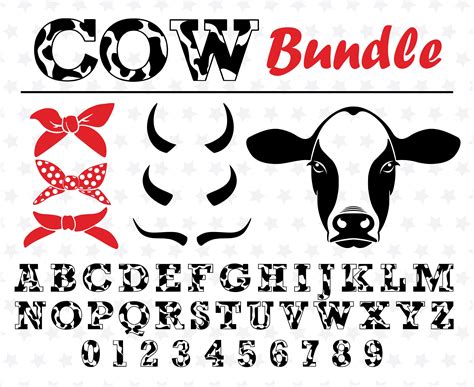 Cow Font TTF SVG PNG Font Cow Alphabet Farmhouse Font Etsy België