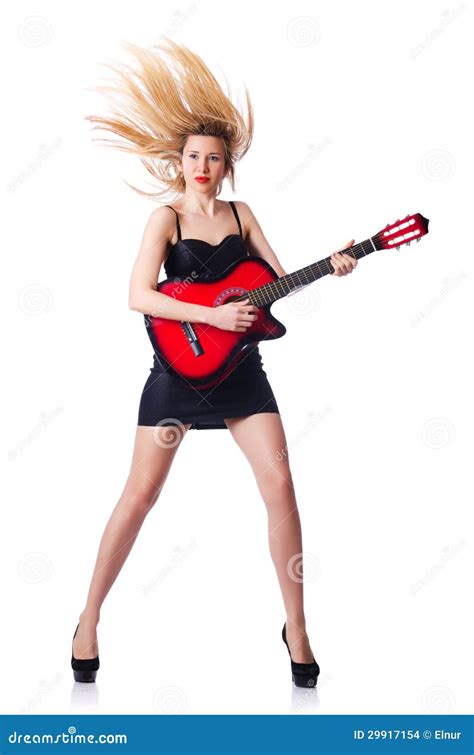 Female Guitar Stock Photo Image Of Jazz Guitarist Background 29917154