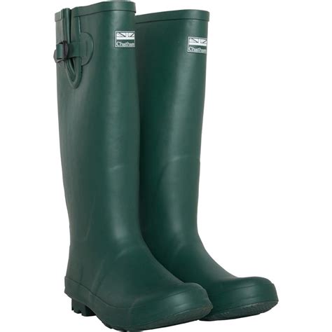 Buy Chatham Marine Mens Belton Wellington Boots Dark Green