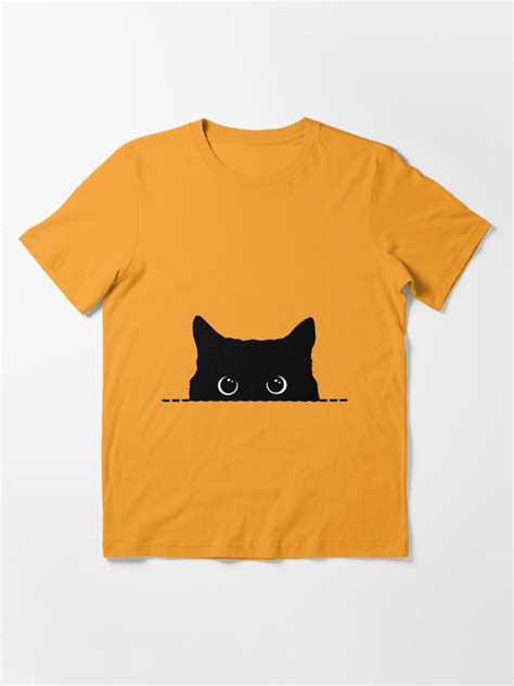 Black Cat Peeking T Shirt By Nameonshirt Redbubble