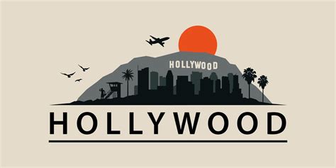 Hollywood California Skyline Los Angeles Urban Landscape City Scape