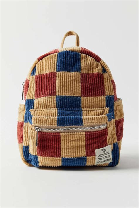 Patchwork Corduroy Micro Backpack Ph