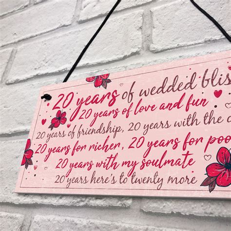 What you might not know is that it can be a breeze to find a good and. 20th Wedding Anniversary Card Gift For Husband Wife Twenty ...