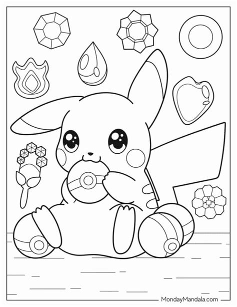 Little Baby Pikachu Coloring Page For Kids Free Pikachu 42 Off