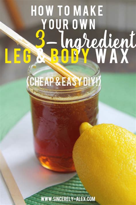 It's easy to make the best wax for hair removal at home because the ingredients you need to make it are readily available in the market. How To Make Your Own 3 INGREDIENT Hair Removal Wax! (Cheap ...