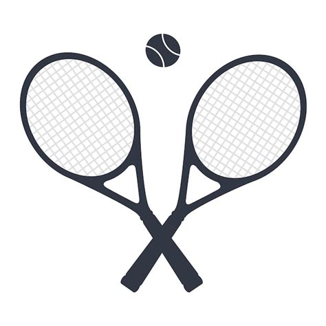 Premium Vector Tennis Rackets And A Ball Tennis And Ball Icon In