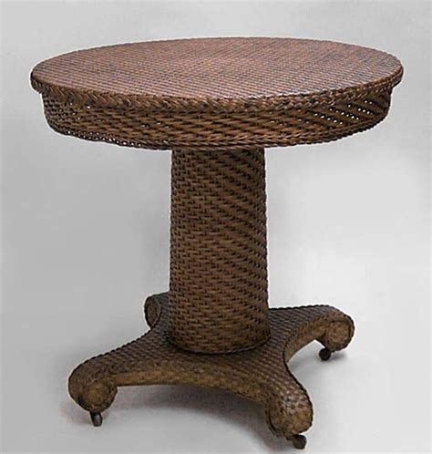 19th C American Natural Wicker End Table By Heywood Wakefield At 1stdibs