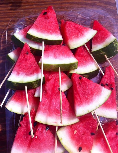 Watermelon Wedges On A Stick Watermelon Wedge Watermelon Food