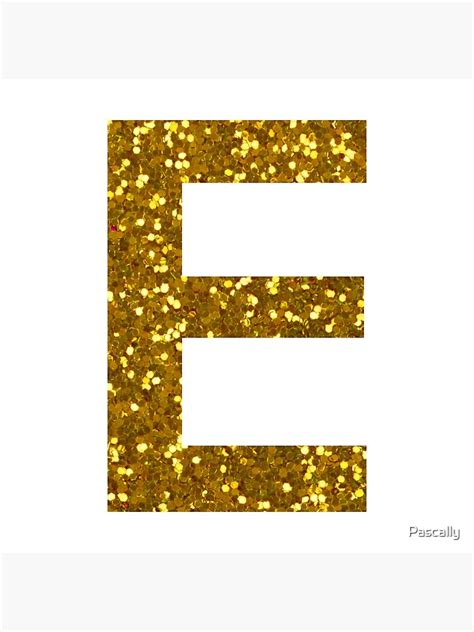 Gold Letter E Gold Glitter Canvas Print For Sale By Pascally Redbubble