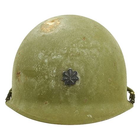 Original Us Vietnam War Ingersoll M1 Helmet With Lt Colonel Insigni