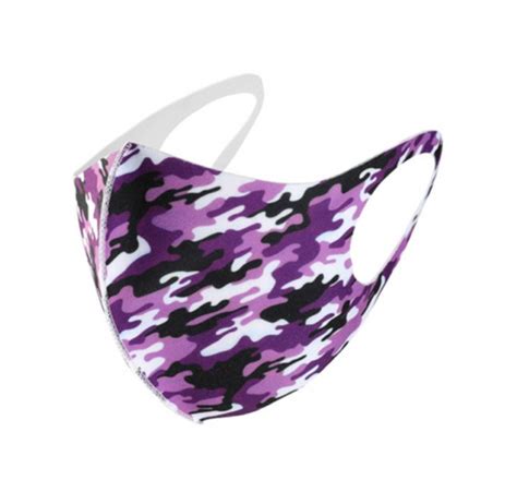 Teen Purple Camoflauge Face Mask Polyester Spandex Face Mask Etsy