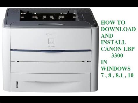 نظرة عامة عن الطابعة canon lbp 810. How To Download and Install Canon LBP 3300 Driver in Windows 7 - 8 - 8.1 - 10 - YouTube