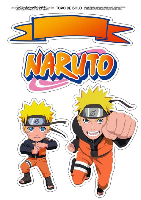 Naruto Free Printable Cake Toppers Oh My Fiesta For Geeks Bolo
