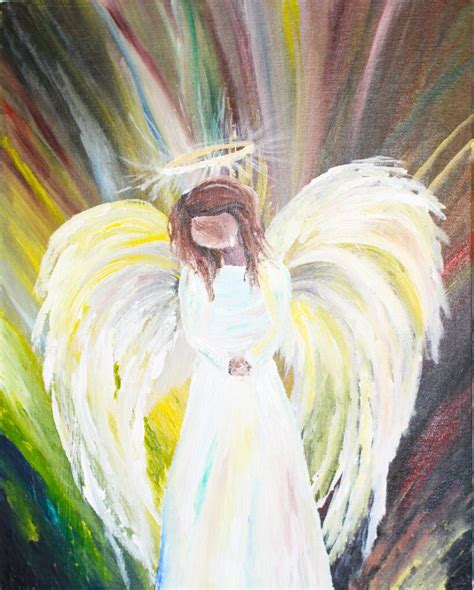 Angel Paint Night Easy Canvas Painting Simple Acrylic Paintings