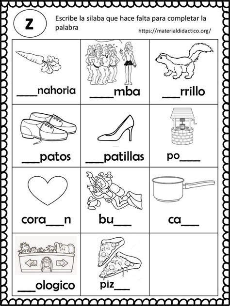 Kindergarten Summer Worksheet Packets Silabas Cuaderno De