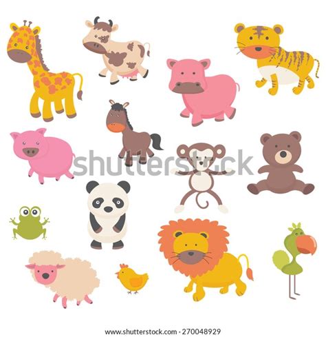 Baby Animals Stock Vector Royalty Free 270048929 Shutterstock