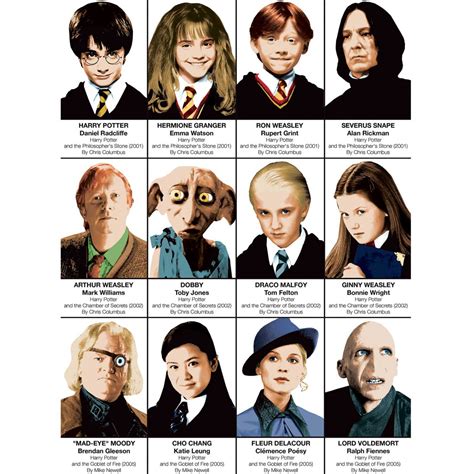 Art Poster Pop Harry Potter Characters By Olivier Bourdereau