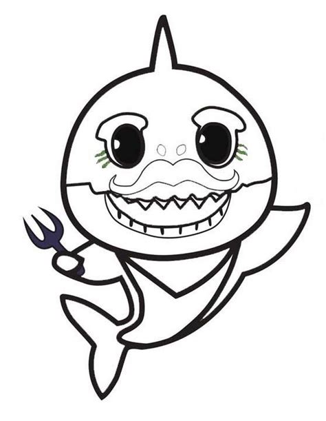 At that time, there were already countless number of people affected by the baby shark fever and. baby shark coloring and drawing page