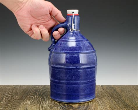 64 Oz Beer Growler A Ceramic Stoneware Growler For Craft Beer Etsy
