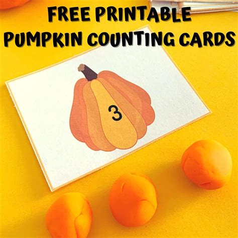 Free Fall Printable Pumpkin Counting Cards 1 To 20