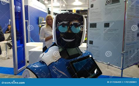 Service Humanoid Robot For Business In Exhibition Artificial