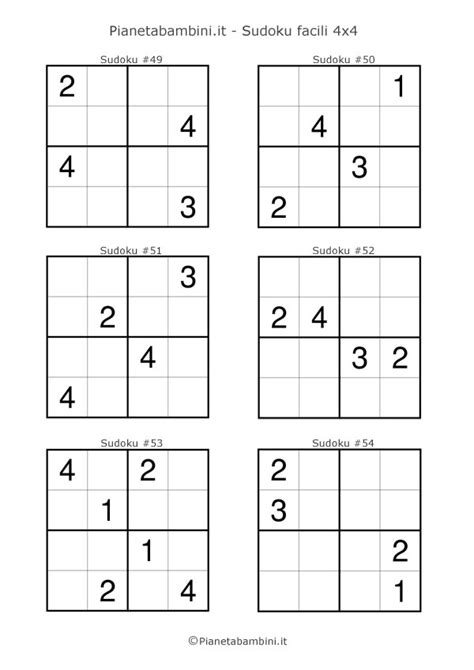 Easy Sudoku Printables 4 Per Page