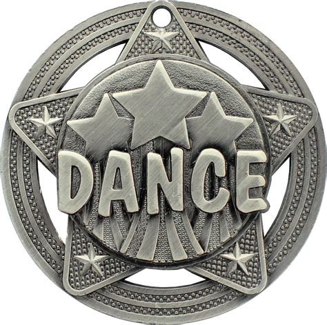 Dance Medal By Infinity Stars Antique Silver 50mm 2
