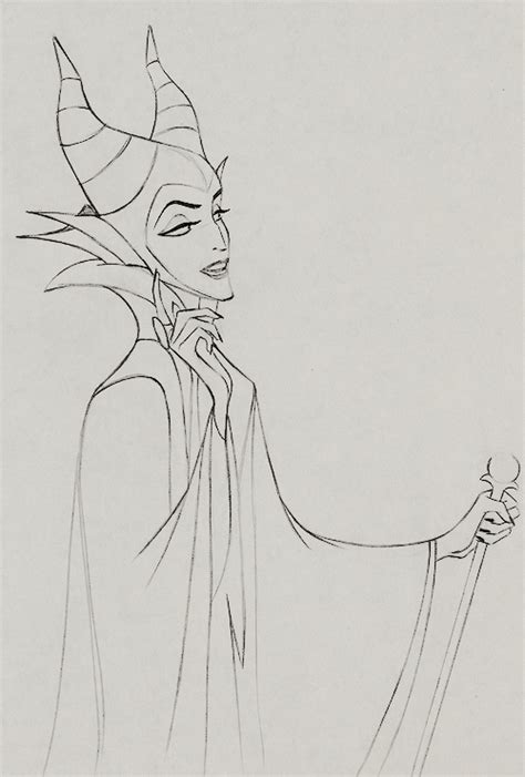 Production Drawing Of Maleficent For Disneys Sleeping Beauty 1959