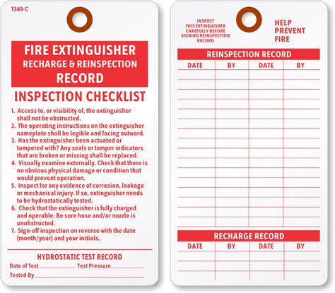 Fire extinguisher inspection record wall sign creative safety supply from cdn11.bigcommerce.com printable monthly fire extinguisher inspection form hans.greenholt december 11, 2019 templates no comments 21 posts related to printable monthly fire extinguisher inspection form this page is about fire extinguisher inspection log template,contains. Fire Extinguisher Tags | Fire Extinguisher Inspection Tags