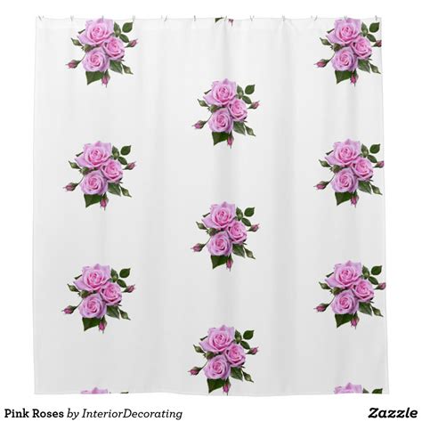 Pink Roses Shower Curtain Zazzle Rose Shower Curtain Curtains Shower Curtain