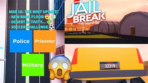 Our roblox jailbreak codes wiki has the latest list of working code. MILITARY TEAM & BASE COMING IN JAILBREAK? *NEW LEAKS ...