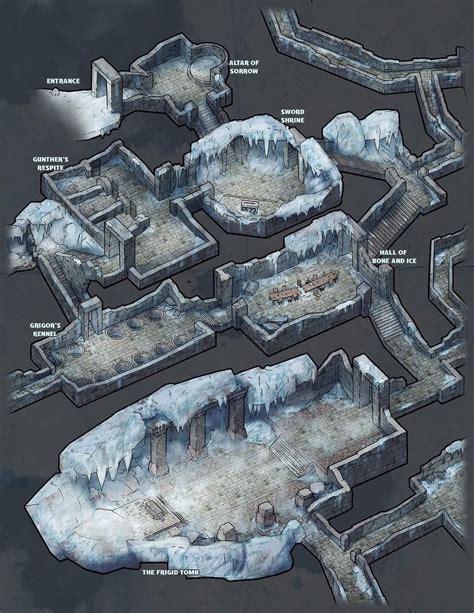 Ice Lichs Lair Fantasy City Map Fantasy Places Dungeons And Dragons