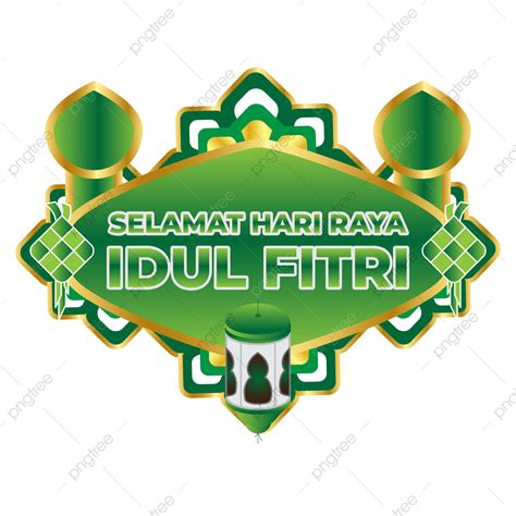 Idul Fitri Vector Hd Png Images Greeting Card Element Idul Fitri