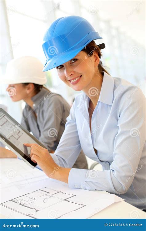 Smiling Architect At Work Stock Image Image Of Table 27181315