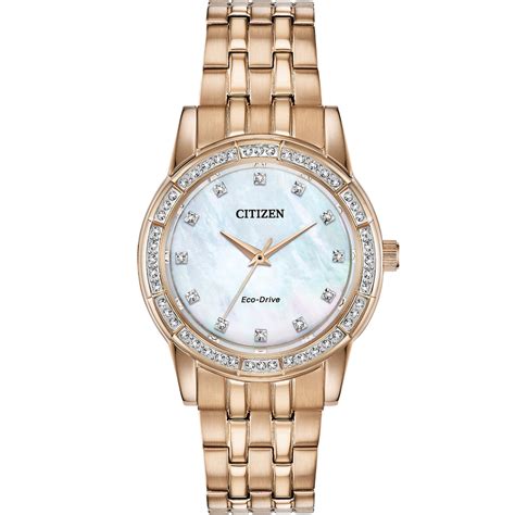 citizen women s eco drive silhouette crystal watch em0773 54d goldtone band mother s day