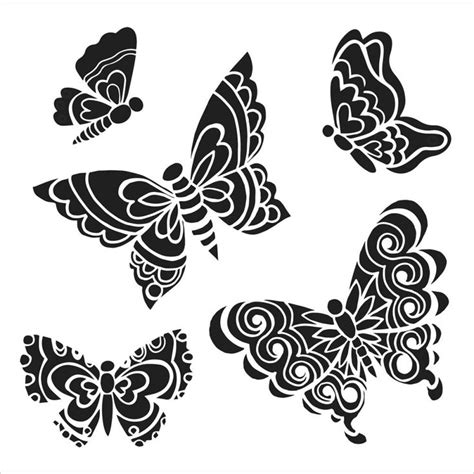 Stencil Butterfly Pattern Crafters Workshop Template Butterfly Stencil