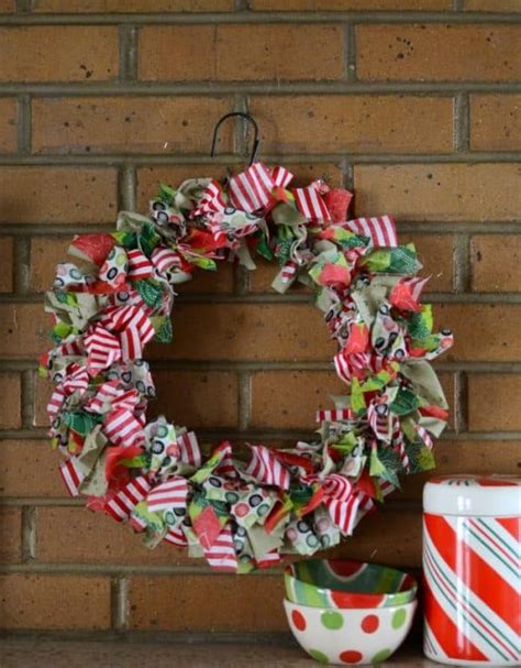 Diy Christmas Rag Wreath — Bless This Mess