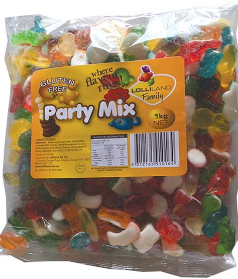 Gummi Party Mix Gluten Free 1kg Bulk Lollies Food Blog