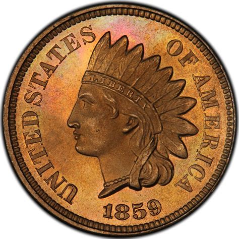 One Cent 1859 Indian Head Coin From United States Online Coin Club