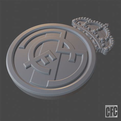 Artstation Real Madrid 3d Print Logo Resources
