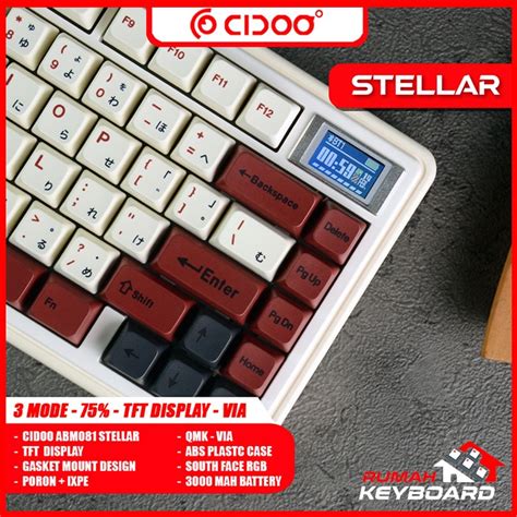 Mechanical Keyboard Cidoo Abm081 Stellar 75 Tft Display Via