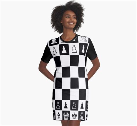 Chess Graphic T Shirt Dress By Impactees T Shirt Dress Casual Fits