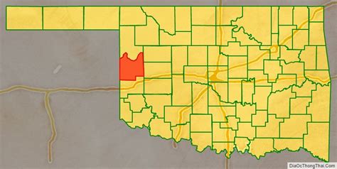 Map Of Roger Mills County Oklahoma Địa Ốc Thông Thái