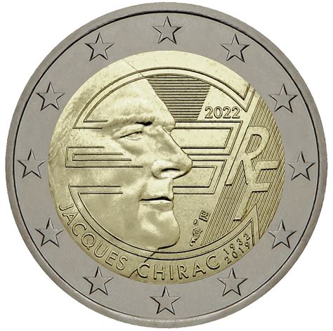 2 Euros Jacques Chirac France 2022 Bureau Monnaie