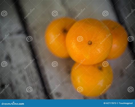 Four Oranges Stock Image Image Of Orange Stack View 62717873