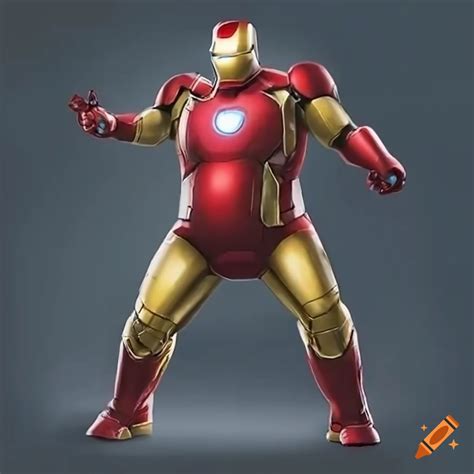 A Fat Iron Man From Marvel Realistic Full Body Hd