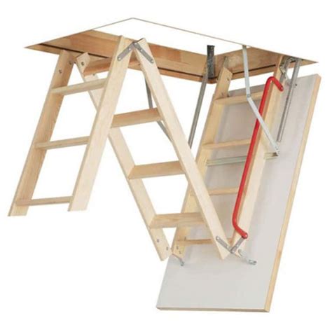 Optistep Loft Ladder Wooden 3 Section Timber Folding Loft Ladder