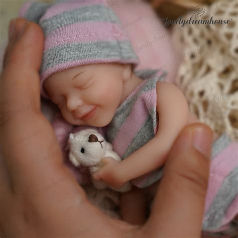 6 Grey Truly Realistic Newborn Full Safe Mini Silicone Baby Doll By