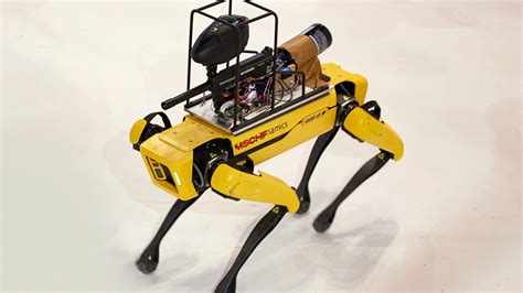 Art Group Straps Paintball Gun To Spot The Robot Dog Boston Dynamics